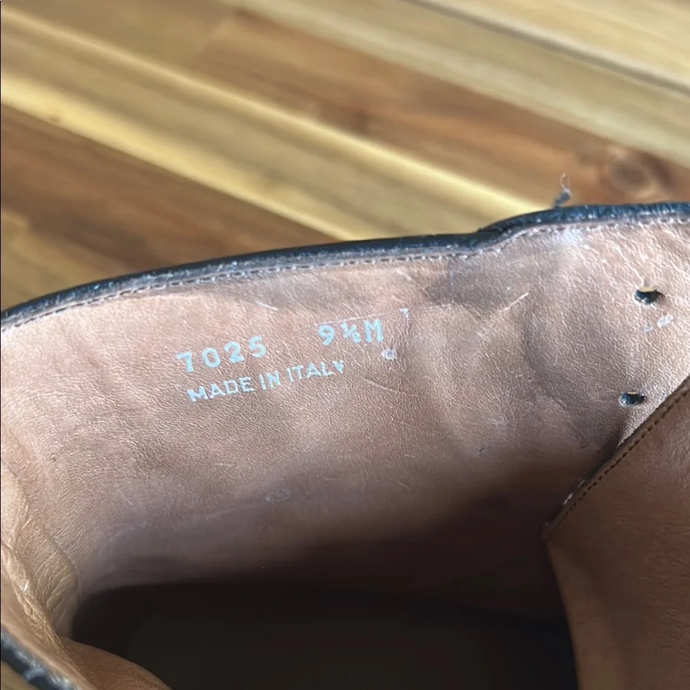 Massimo Matteo Men’s Black Leather Dress Boots | Size 9.5 | Made in Italy - Picture 9 of 9